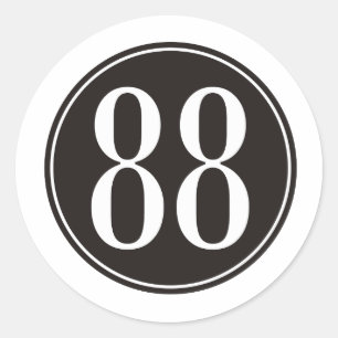 Schwarzer Kreis #88 Runder Aufkleber