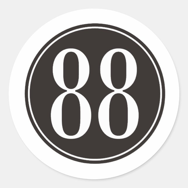 Schwarzer Kreis #88 Runder Aufkleber (Vorderseite)