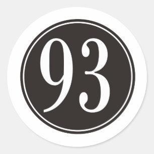 Schwarzer Kreis #93 Runder Aufkleber