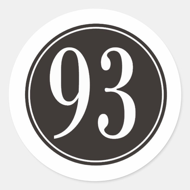 Schwarzer Kreis #93 Runder Aufkleber (Vorderseite)