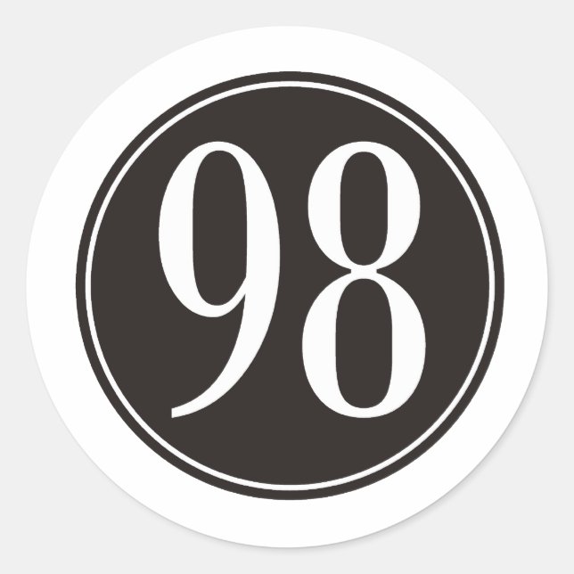 Schwarzer Kreis #98 Runder Aufkleber (Vorderseite)