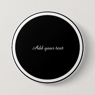 Schwarzer Kreis mit weißem Kreisrahmen TEMPLATE,  Button