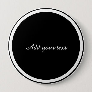 Schwarzer Kreis mit weißem Kreisrahmen TEMPLATE,  Button
