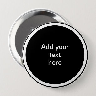 Schwarzer Kreis mit weißem Kreisrahmen VORLAGE, Button