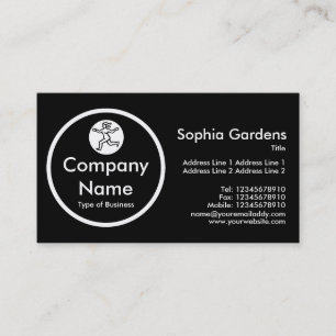 Schwarzer Kreis - Schwarz Visitenkarte