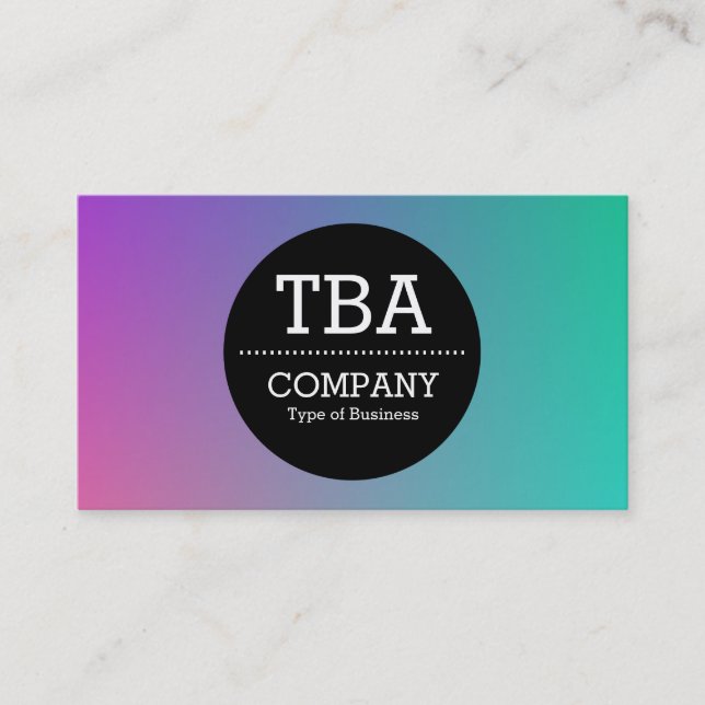 Schwarzer Kreis v2 - Farbübergang Visitenkarte (Vorderseite)