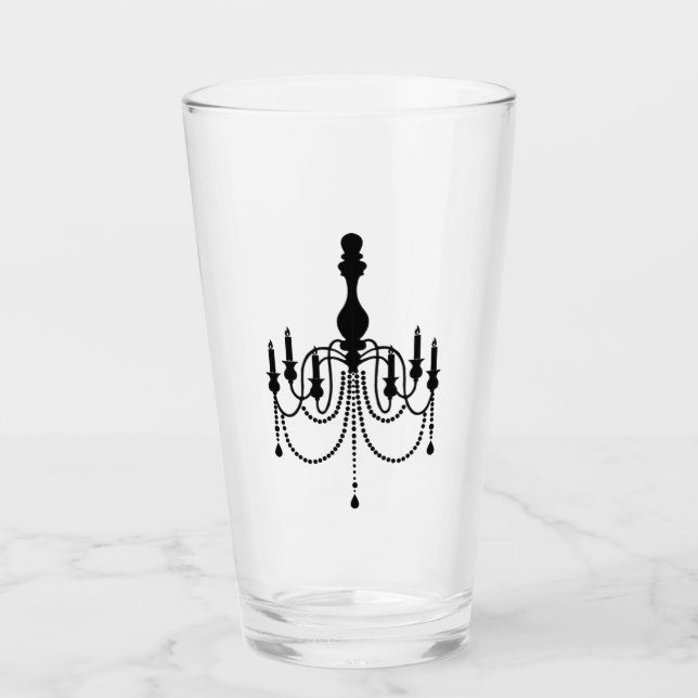 Schwarzer Kronleuchter Glas (Vorderseite)