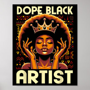 Schwarzer Künstler African American Kunstlehrer Af Poster