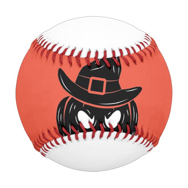 Schwarzer Kürbis Baseball (Rückseite)