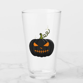 Schwarzer Kürbis Halloween Glaskrug Glas