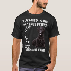 Schwarzer Lab Hund mit lockerer Beschichtung Retri T-Shirt