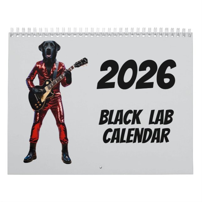 Schwarzer Lab-Kalender Kalender (Titelbild)