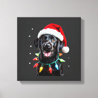 Schwarzer Lab Labrador Weihnachtsbaum Licht Pyjama