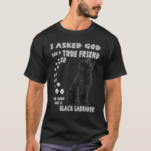 Schwarzer Lab sagt Mom Dad Druck Süßer Labrador Re T-Shirt
