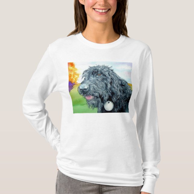 Schwarzer Labradoodle Ralph T - Shirt (Vorderseite)
