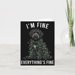 Schwarzer Labradoodle Weihnachten Mir geht's gut A Karte