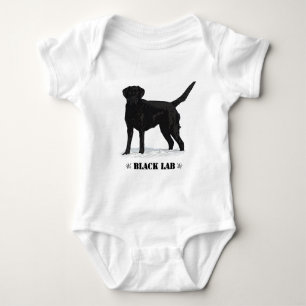 Schwarzer Labrador Baby Strampler