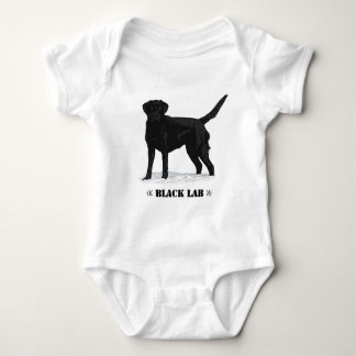 Schwarzer Labrador Baby Strampler