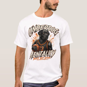 Schwarzer Labrador Basketball Hund T-Shirt