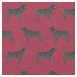 Schwarzer Labrador-Bordeaux Stoff
