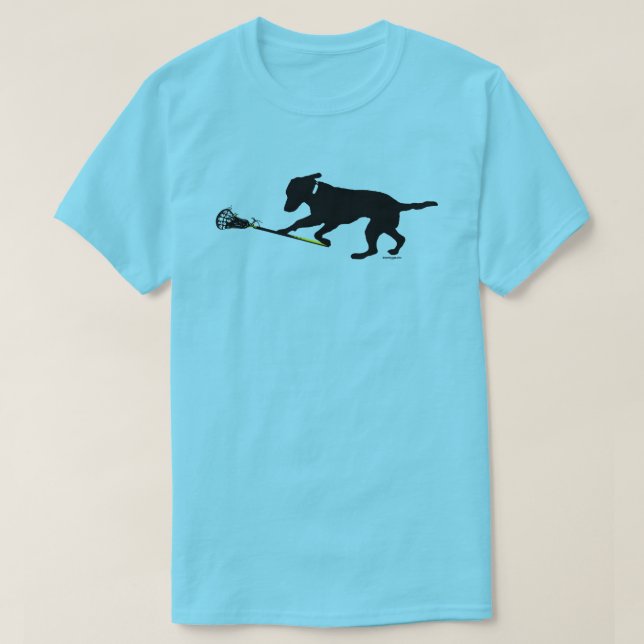 Schwarzer Labrador, der den T - Shirt der (Design vorne)