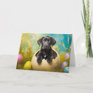Schwarzer Labrador Feiertagskarte