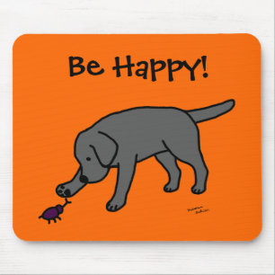 Schwarzer Labrador-freundlicher Cartoon Labrador Mousepad