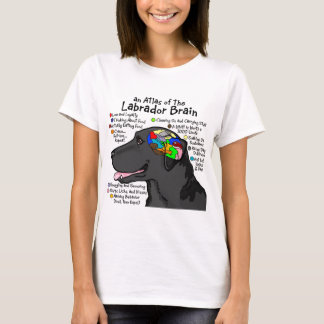 Schwarzer Labrador-Gehirn-Atlas T-Shirt