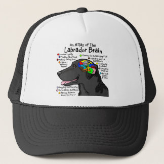 Schwarzer Labrador-Gehirn-Atlas Truckerkappe