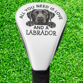 Schwarzer Labrador  Golf Headcover