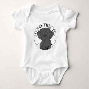 Schwarzer Labrador Hund Baby Strampler