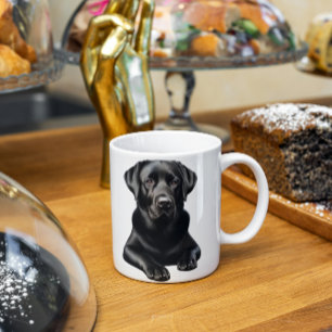 Schwarzer Labrador Hund Kaffeetasse