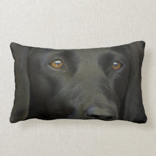 Schwarzer Labrador-Hund Lendenkissen