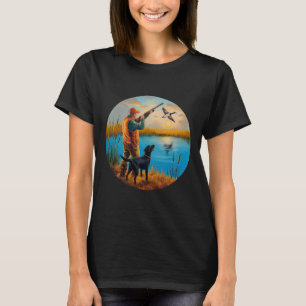 Schwarzer Labrador Jäger Labrador. Jagd Gänse Wass T-Shirt