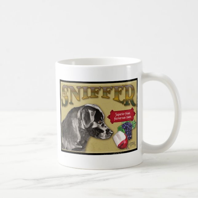 Schwarzer Labrador Kaffeetasse (Rechts)