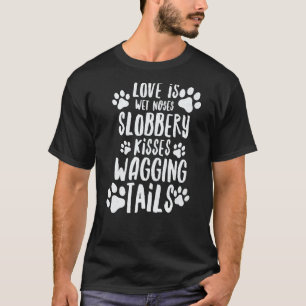 Schwarzer Labrador Pfoten Retriever Liebe meinen H T-Shirt