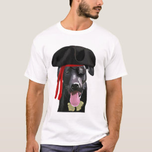Schwarzer Labrador-Pirat T-Shirt
