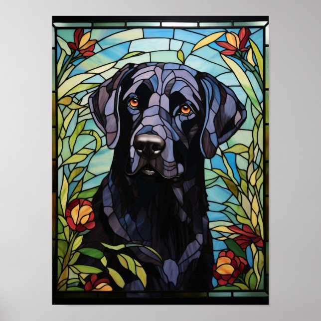 Schwarzer Labrador Poster (Vorne)