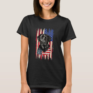 Schwarzer Labrador Retriever 4. Juli T-Shirt