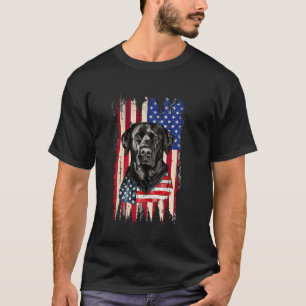 Schwarzer Labrador Retriever 4. Juli T-Shirt