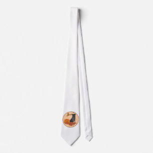 Schwarzer Labrador Retriever Halloween Krawatte