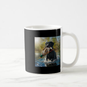 Schwarzer Labrador Retriever Hunde Jagd Enten in e Kaffeetasse
