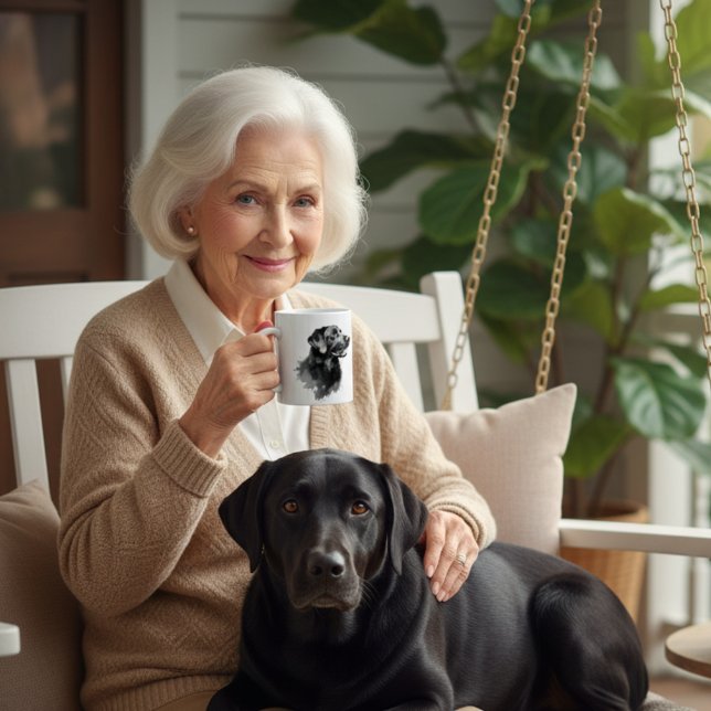   Schwarzer Labrador Retriever Kaffeetasse (Von Creator hochgeladen)