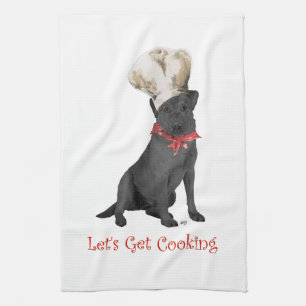 Schwarzer Labrador Retriever Koch Handtuch