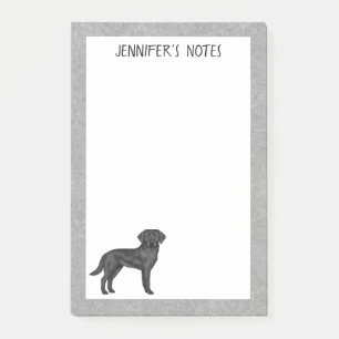 Schwarzer Labrador Retriever Lab Hund Benutzerdefi Post-it Klebezettel
