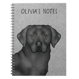 Schwarzer Labrador Retriever Labrador Dog Individu Notizblock