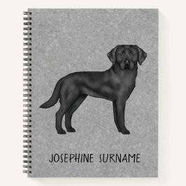 Schwarzer Labrador Retriever Labrador Dog Individu Notizbuch