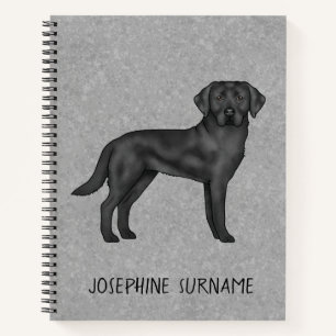 Schwarzer Labrador Retriever Labrador Dog Individu Notizbuch