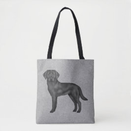 Schwarzer Labrador Retriever Niedlich Cartoon Dog Tasche
