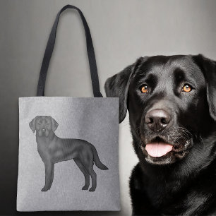Schwarzer Labrador Retriever Niedlich Cartoon Dog Tasche
